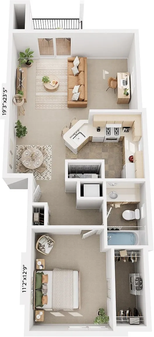 Orchard Lakes Apartments – One Bedroom End