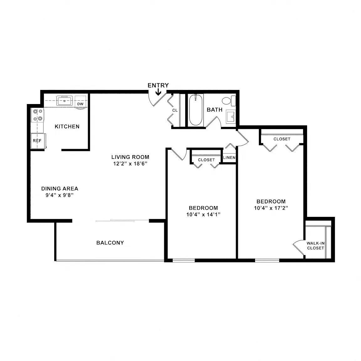 Seven Springs Apartments – Floor plan