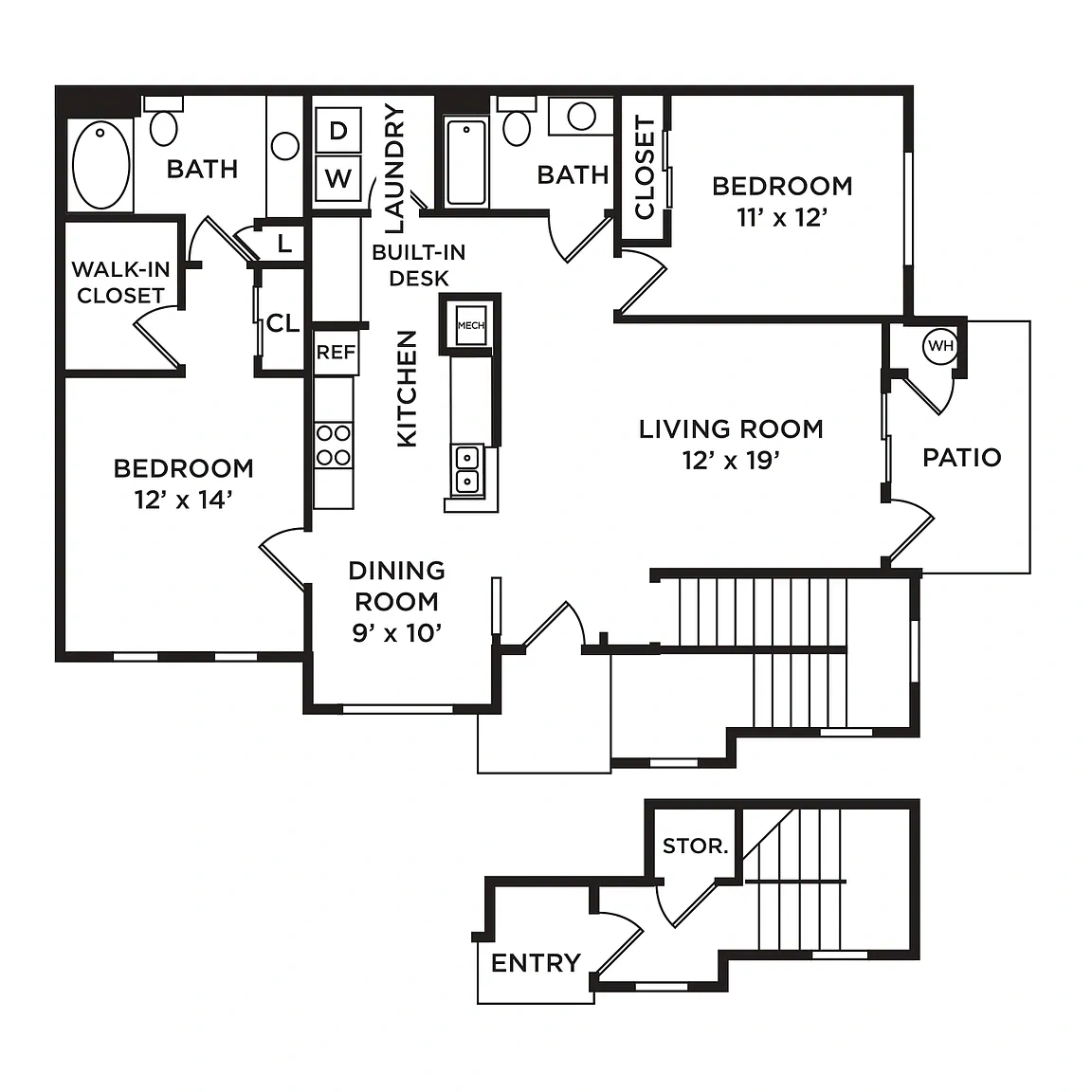 The Preserve at Grande Oaks Apartment Homes – Floor plan