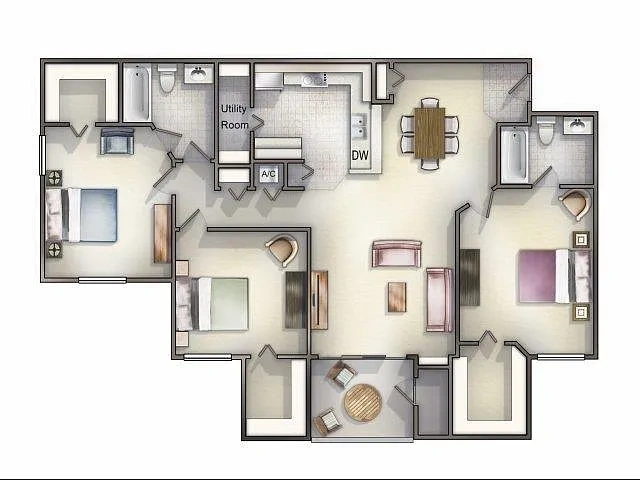 Allegro Palm Apartments – Floor plan