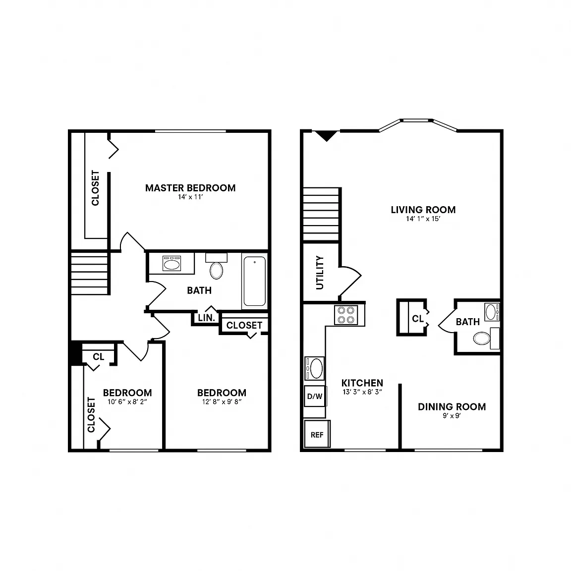 Cedar Gardens and Towers Apartments and Townhomes – Floor plan