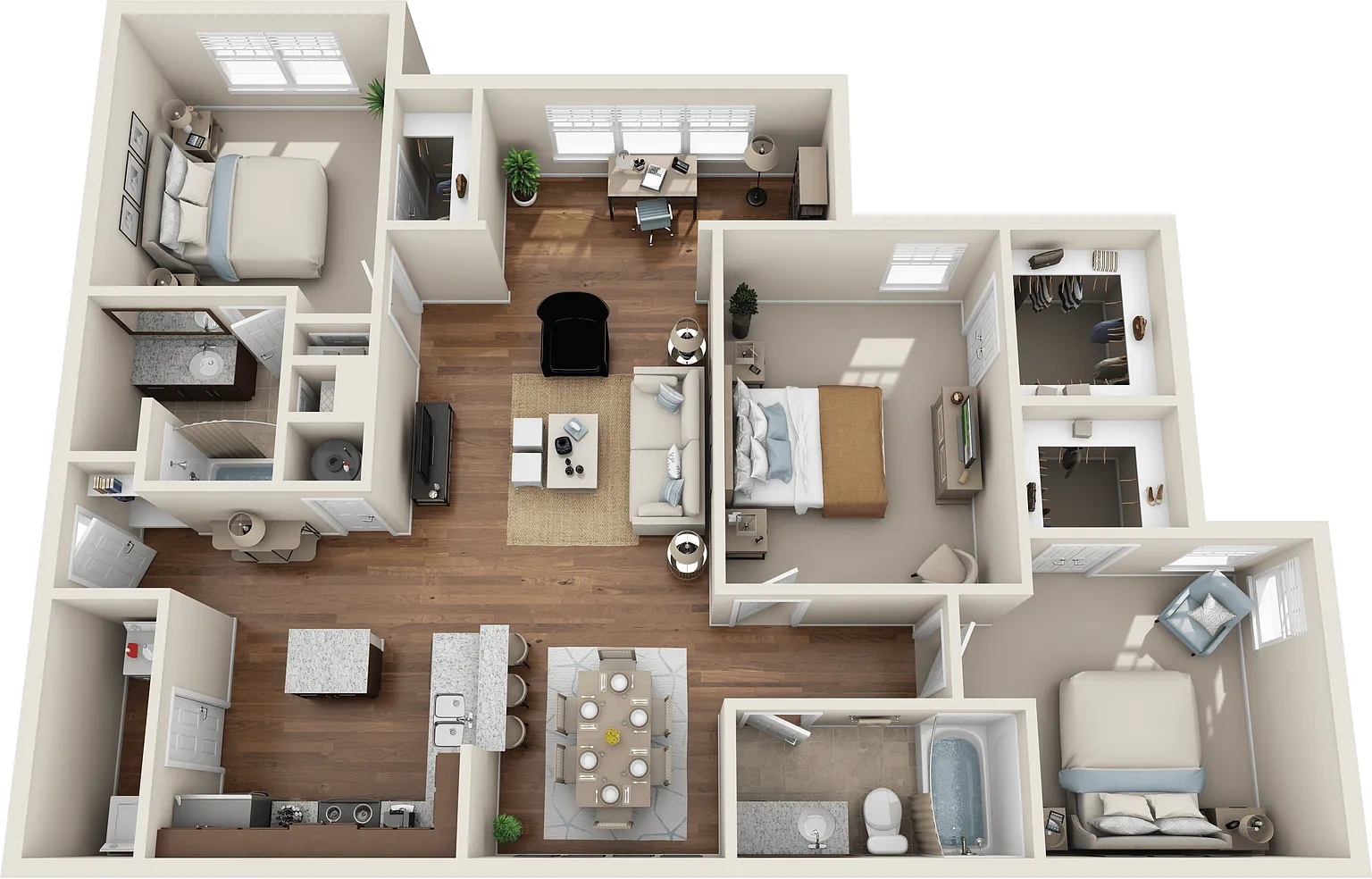 Claiborne Crossing Apartments – Floor plan