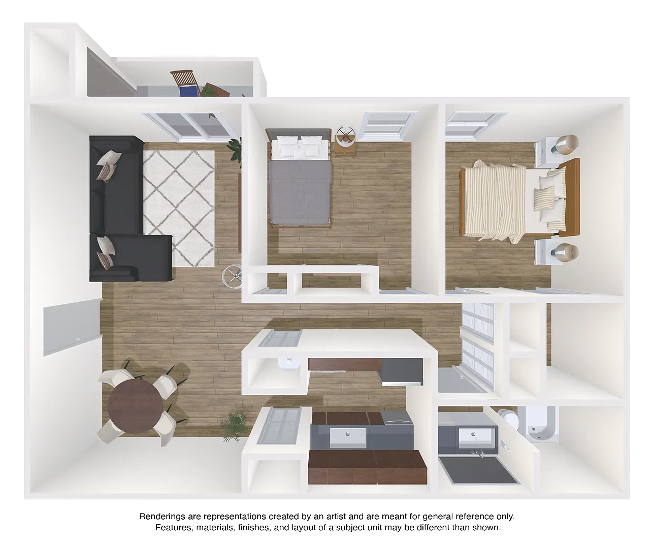 Oak Forest Apartments – Floor plan