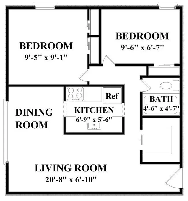 Shoreham Apartments – 201 - 2 Bdrm, 1 Bath