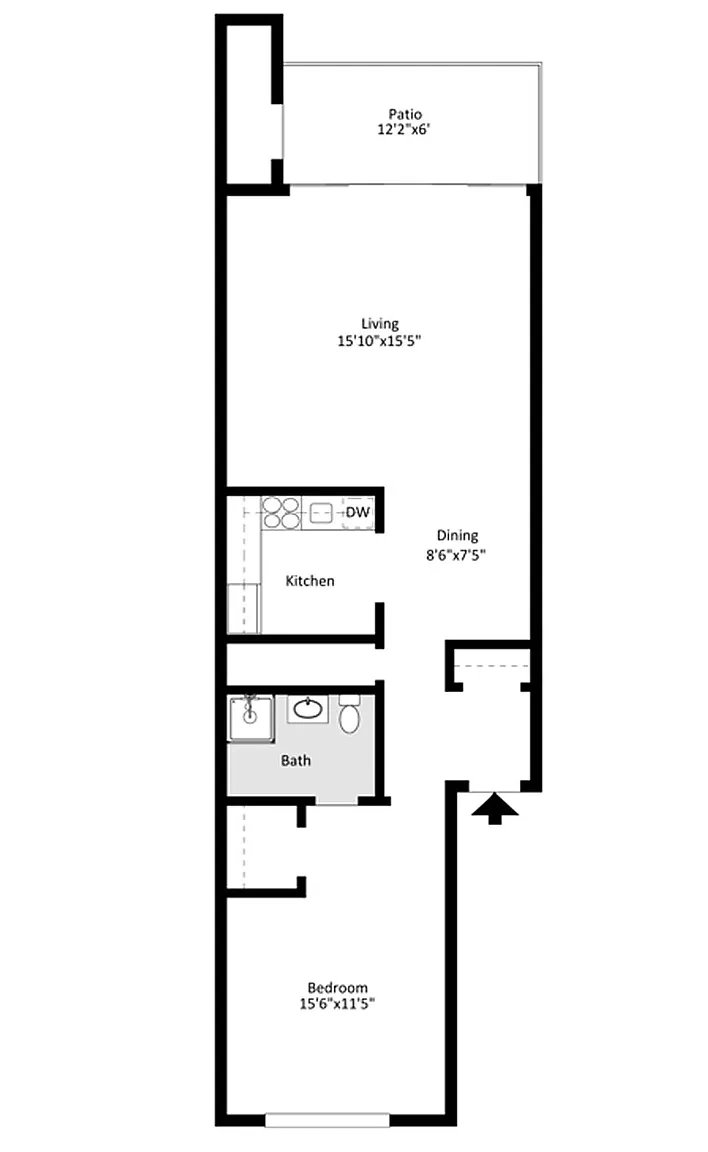 Campus View Apartments – Large One Bedroom