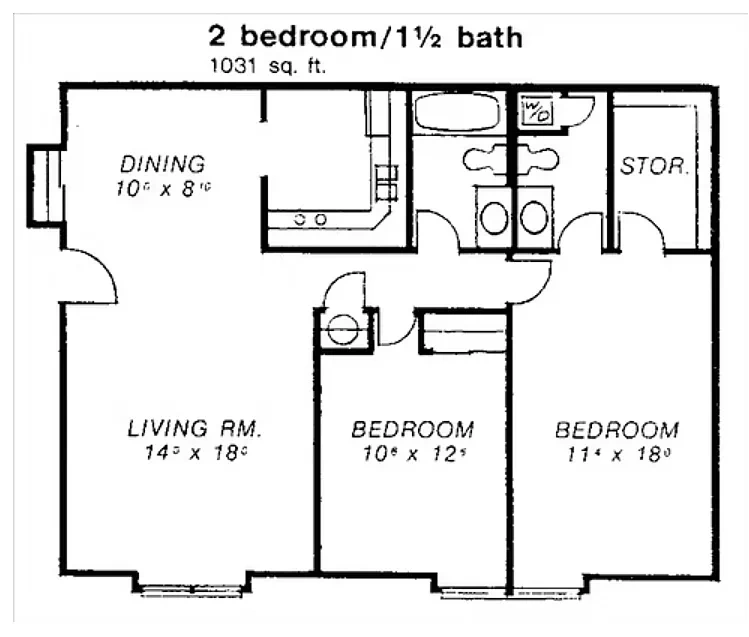 Alt StoneBridge Apartments – Two Bed One and Half Bath