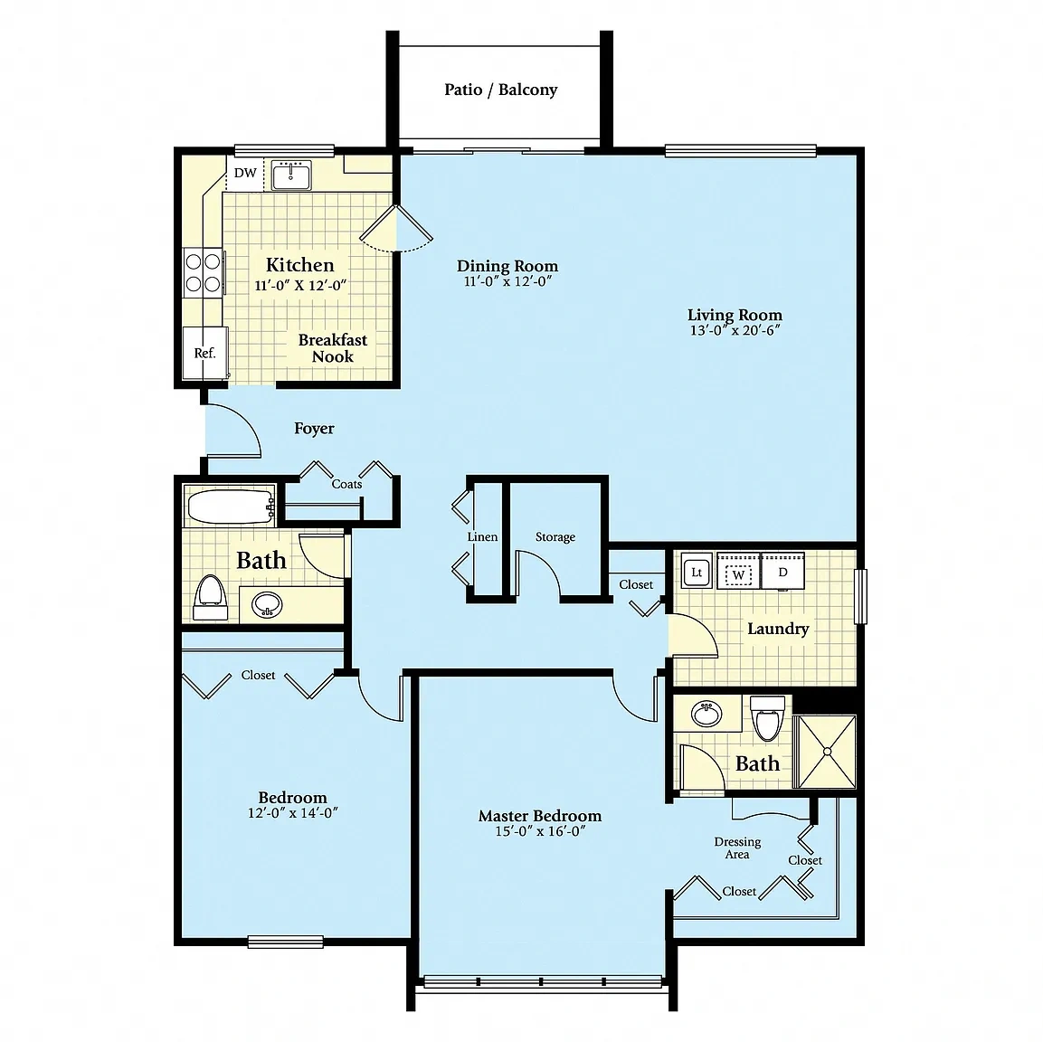 Legacy Place Apartments - Southfield, MI – Floor plan