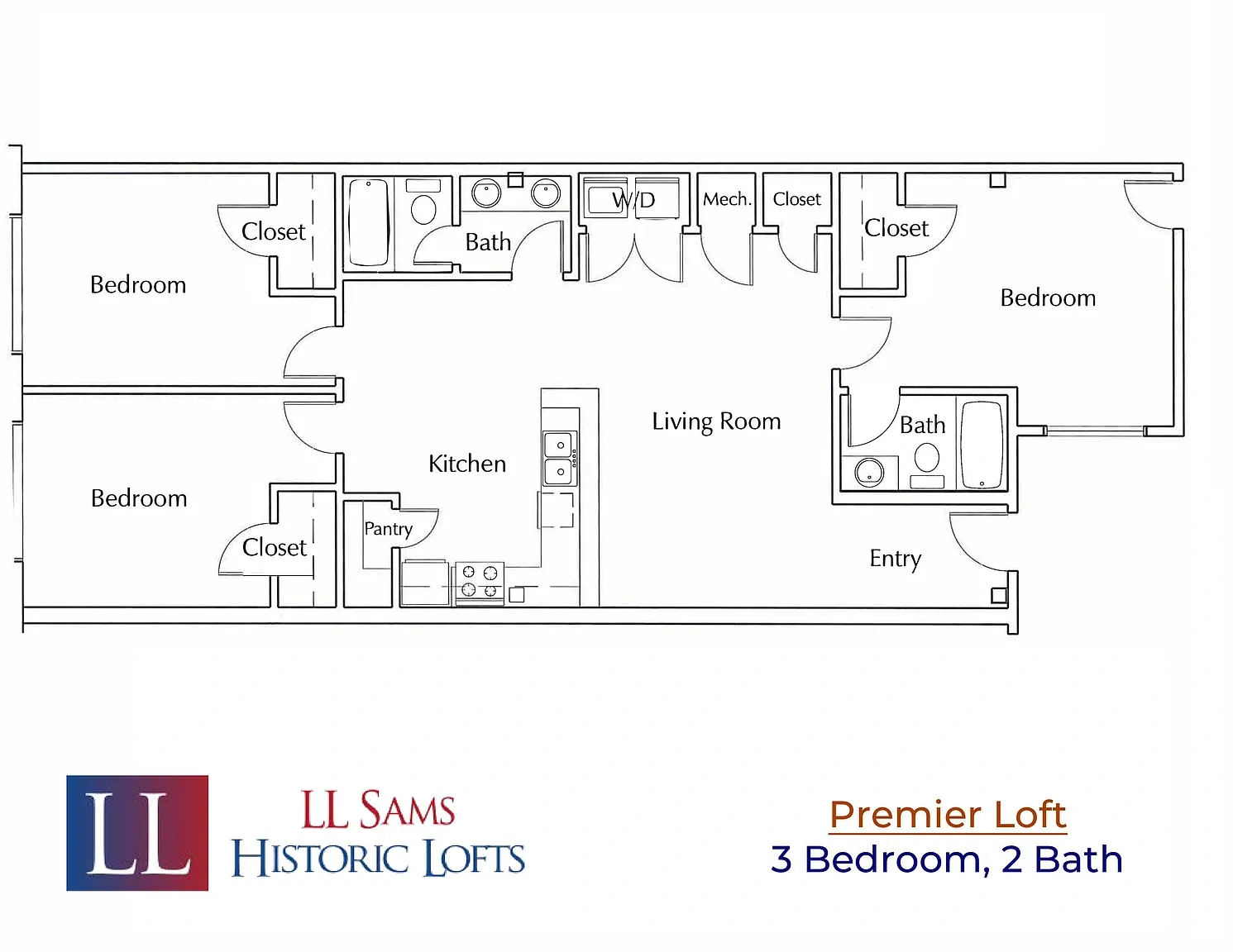 LL Sams Apartments – Floor plan