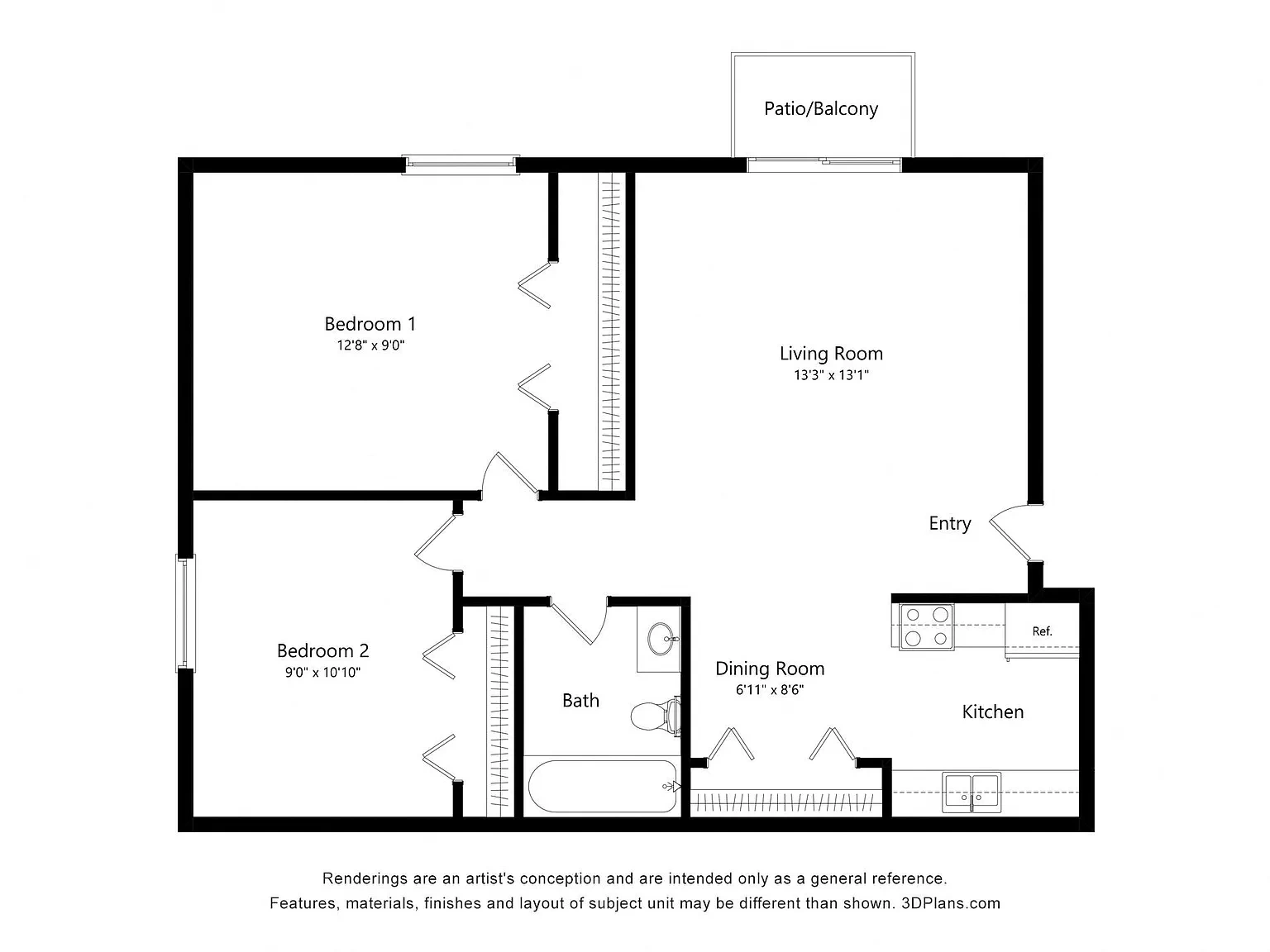 Fox Pointe Apartments – Floor plan