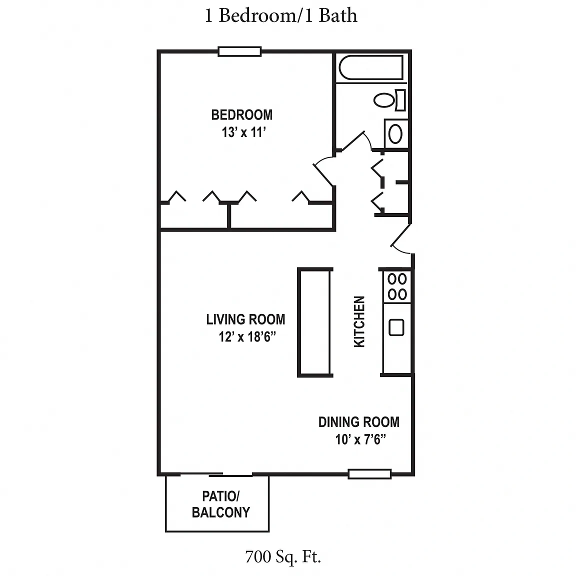 Timber Ridge Apartments – Floor plan