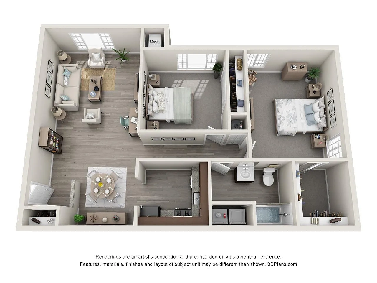 Cross Creek Apartments – Renovated 2 Bedroom
