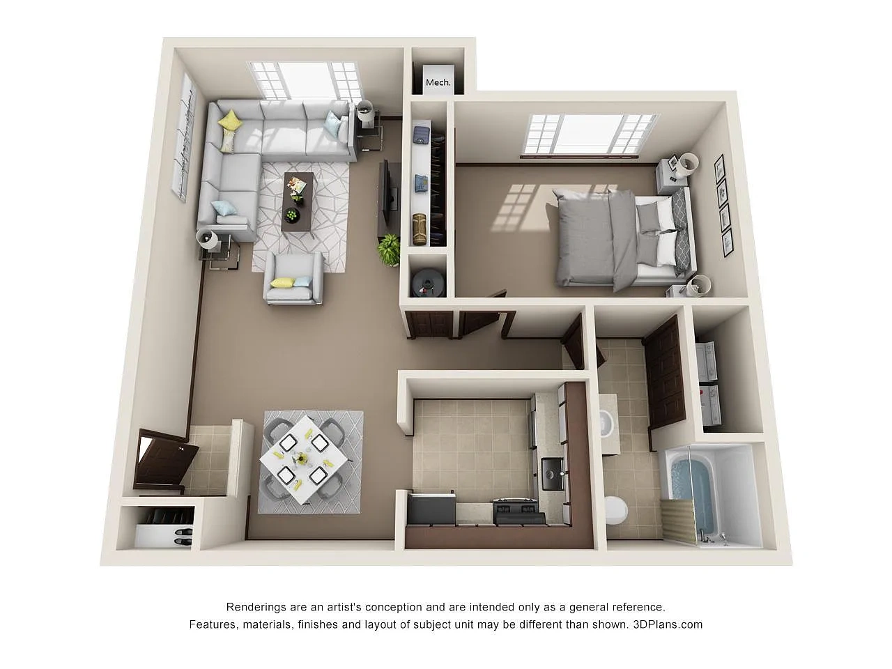 Cross Creek Apartments – Classic 1 Bedroom
