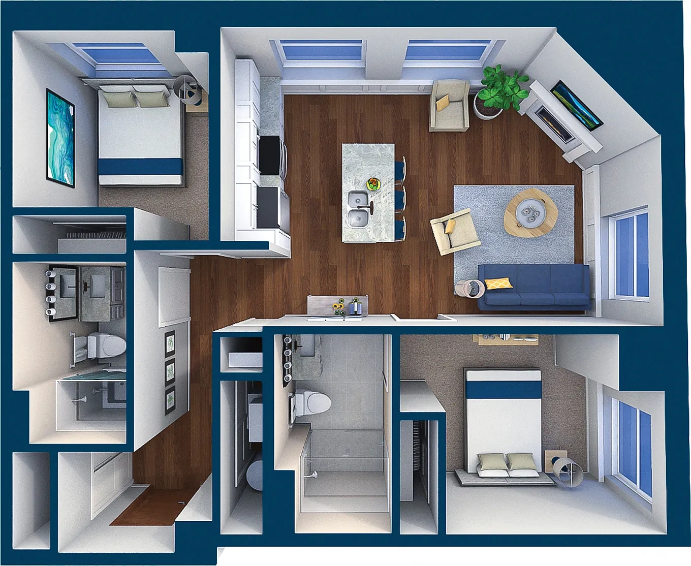 Residences at Leader – Suite Style 09 - 2 Bedroom 2 Bath