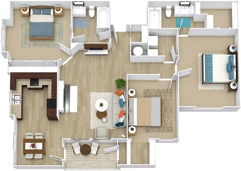 The Falls and Woods of Hoover Apartments – Floor plan