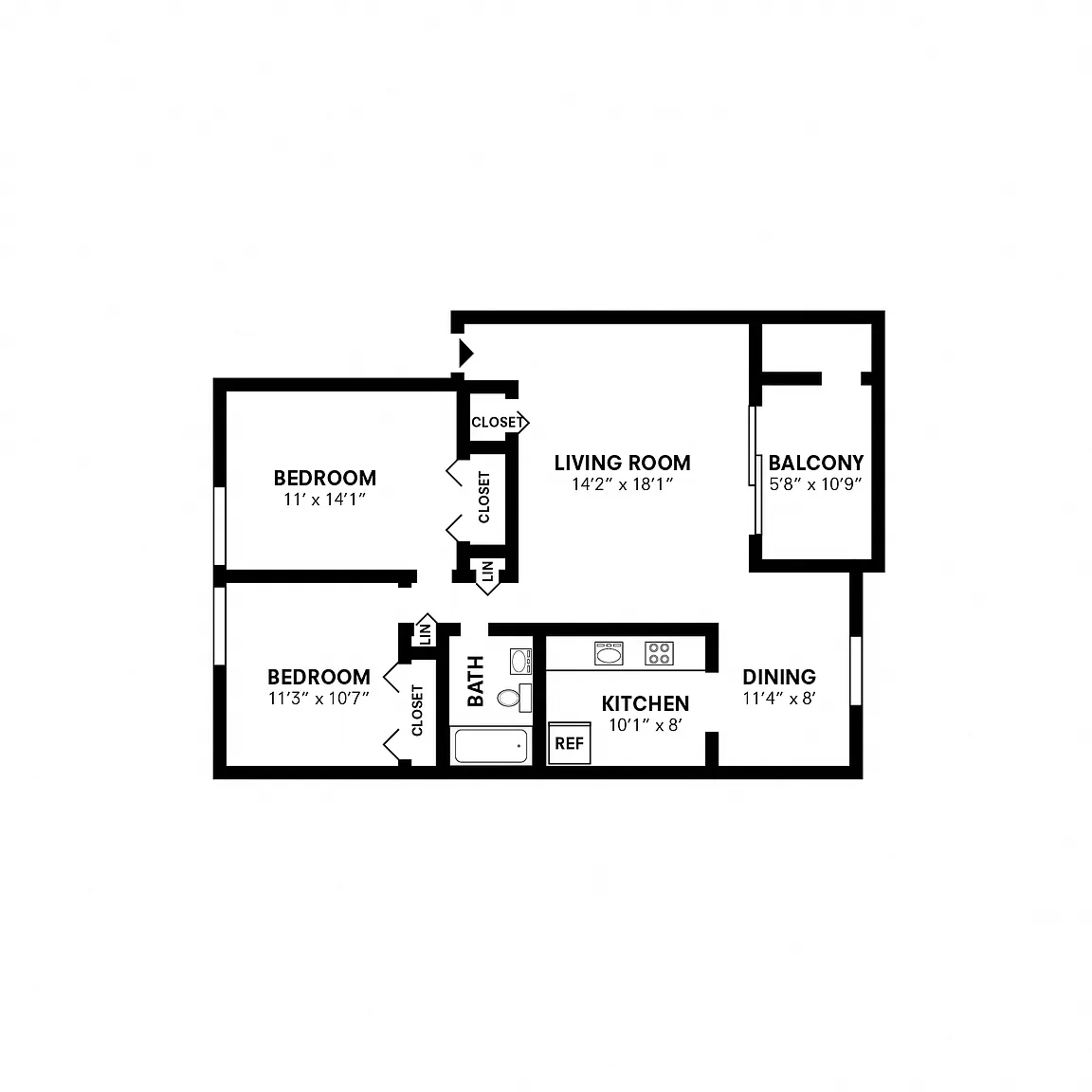Cedar Creek Apartment Homes – Floor plan