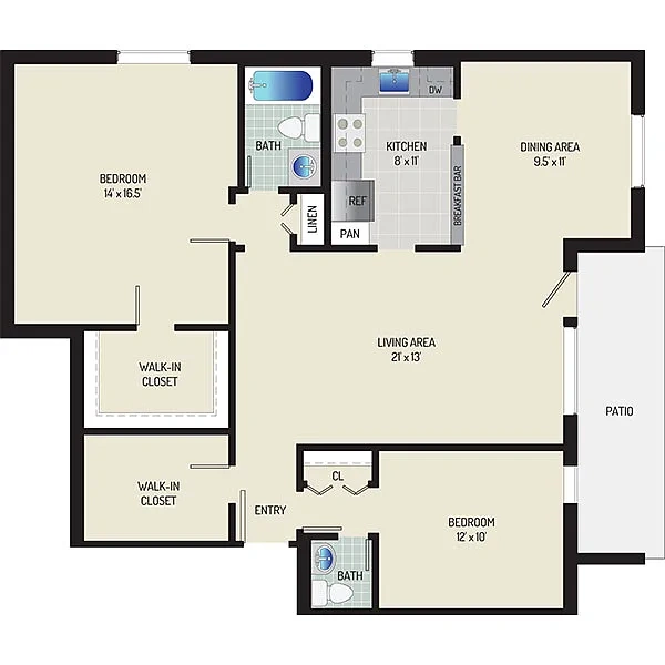 Whitehall Square Apartments – Floor plan
