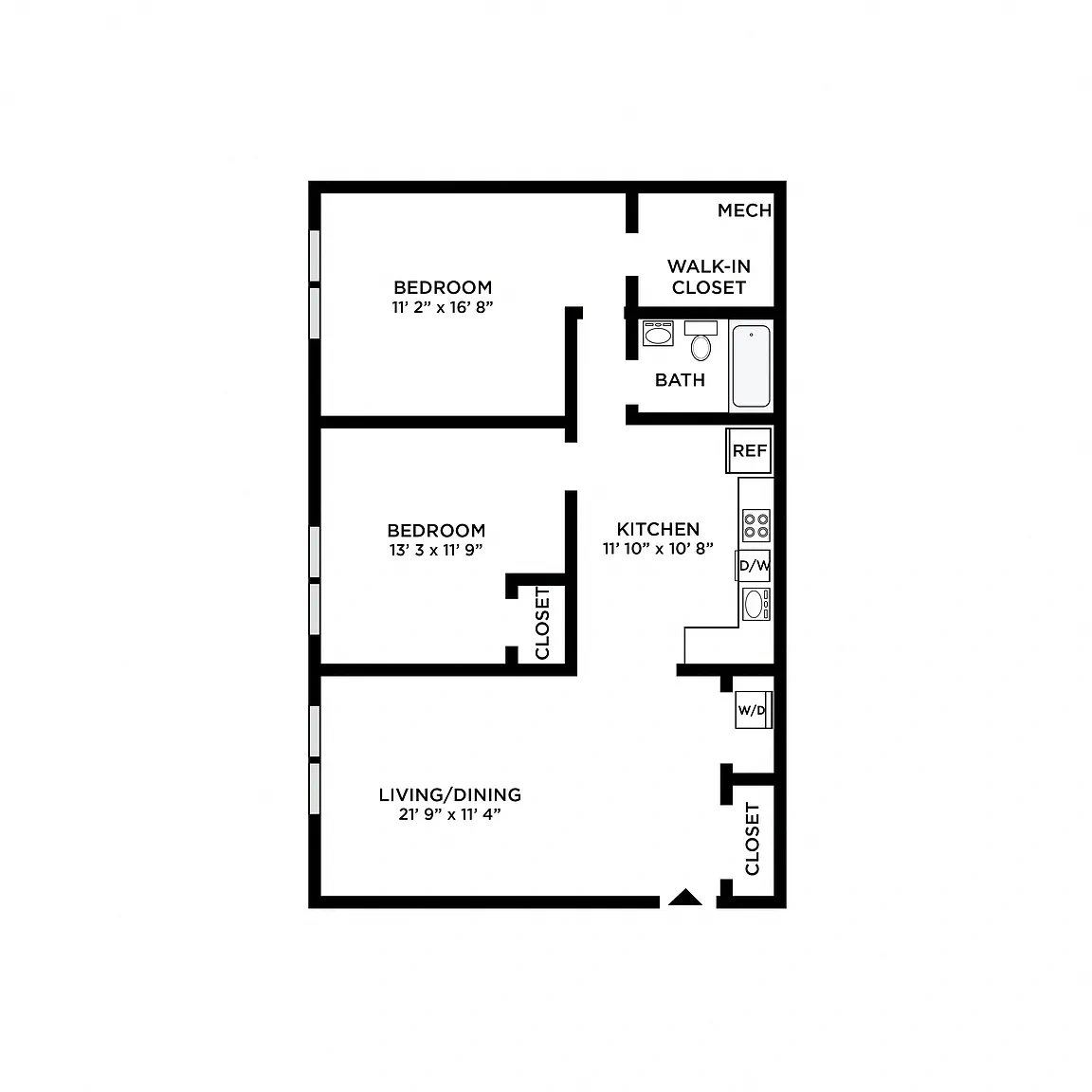 St. Marys Landing Apartments and Townhomes – Floor plan