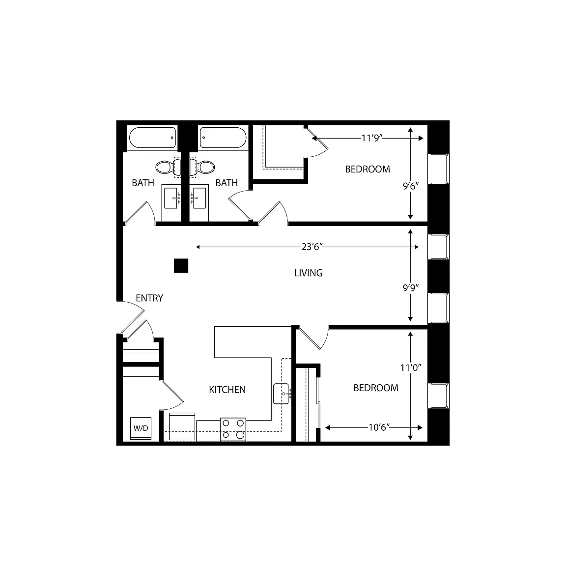 Residences at Delmar Divine – Floor plan