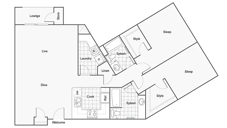 Arrive Mission Valley – Floor plan
