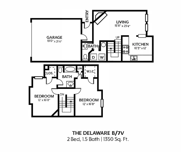 Cedarbridge Villas – 2 Bedroom 1.5 Bath - Delaware Platinum