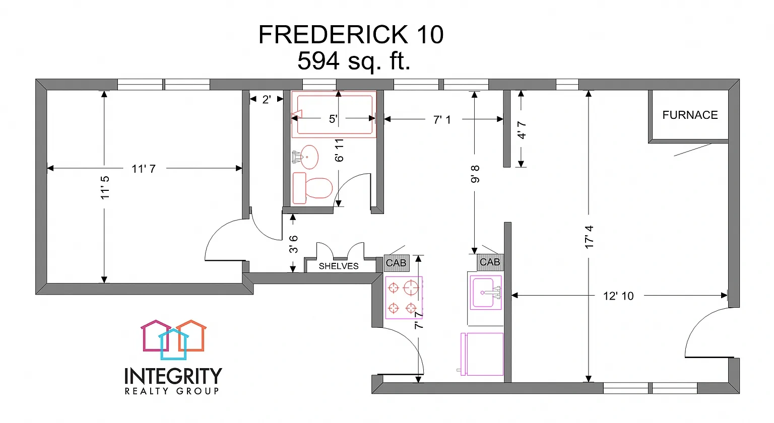Integrity Cleveland Heights – Frederick, 1 Bedroom 1 Bath
