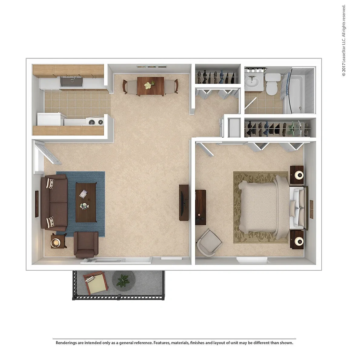 Oak Brook Gardens – 1 Bedroom Traditional