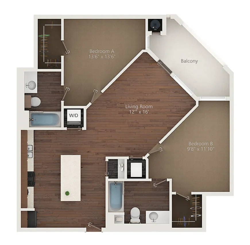 Iconic on Alvarado - Lease by the Bed – Floor plan