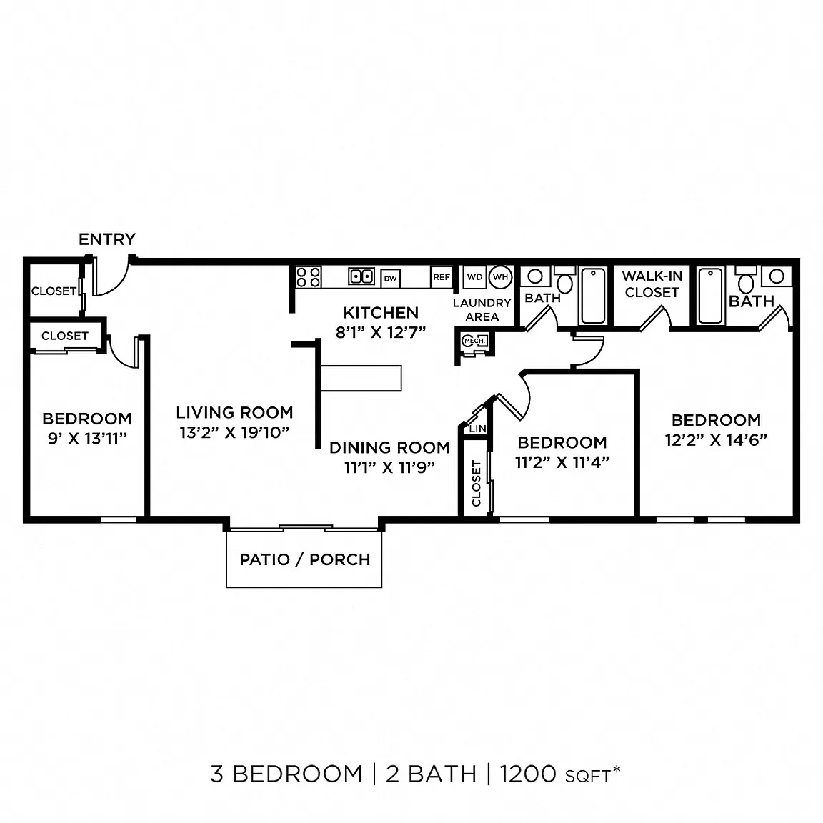 Morningside Apartments and Townhomes – Floor plan