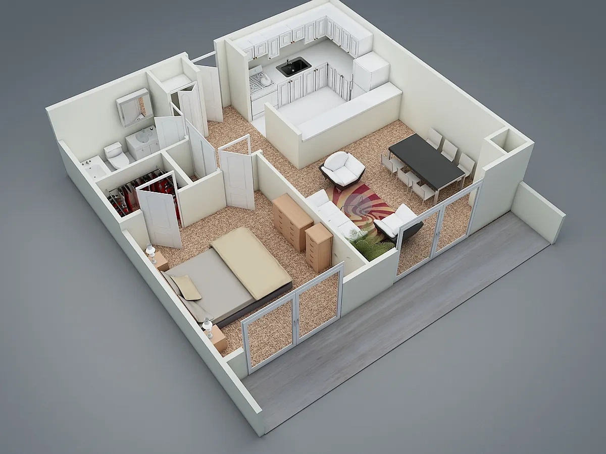 Concord Apartments – One Bedroom Junior