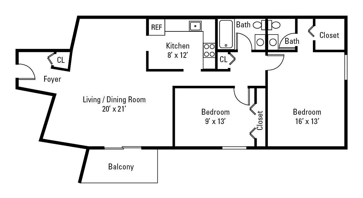 Maiden Bridge and Canongate Apartment Homes – Floor plan