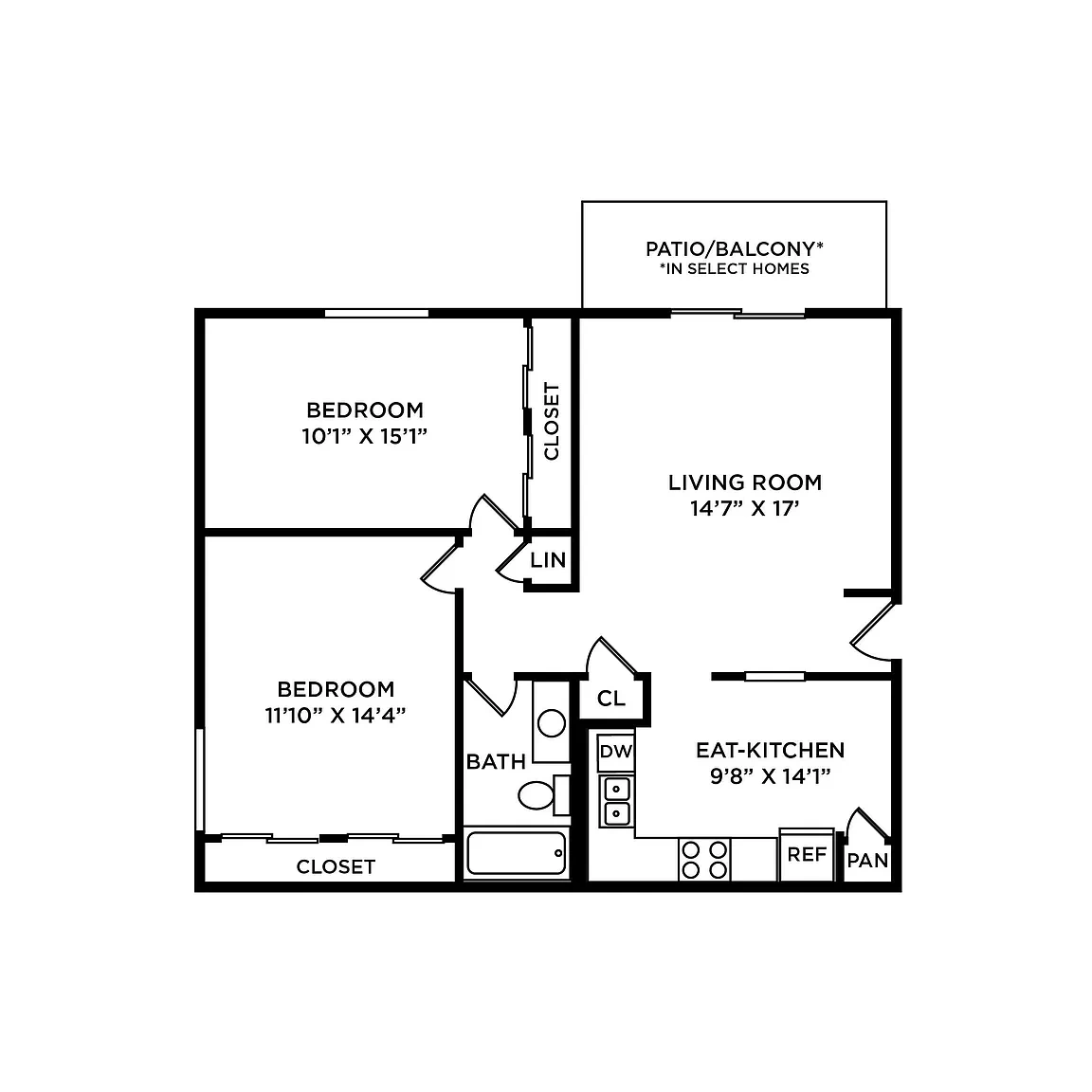 The Gates of Deer Grove Apartment Homes – Floor plan