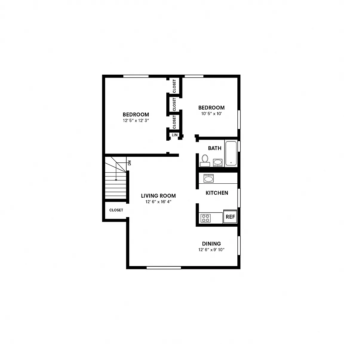 Elmwood Village Apartments and Townhomes – Floor plan