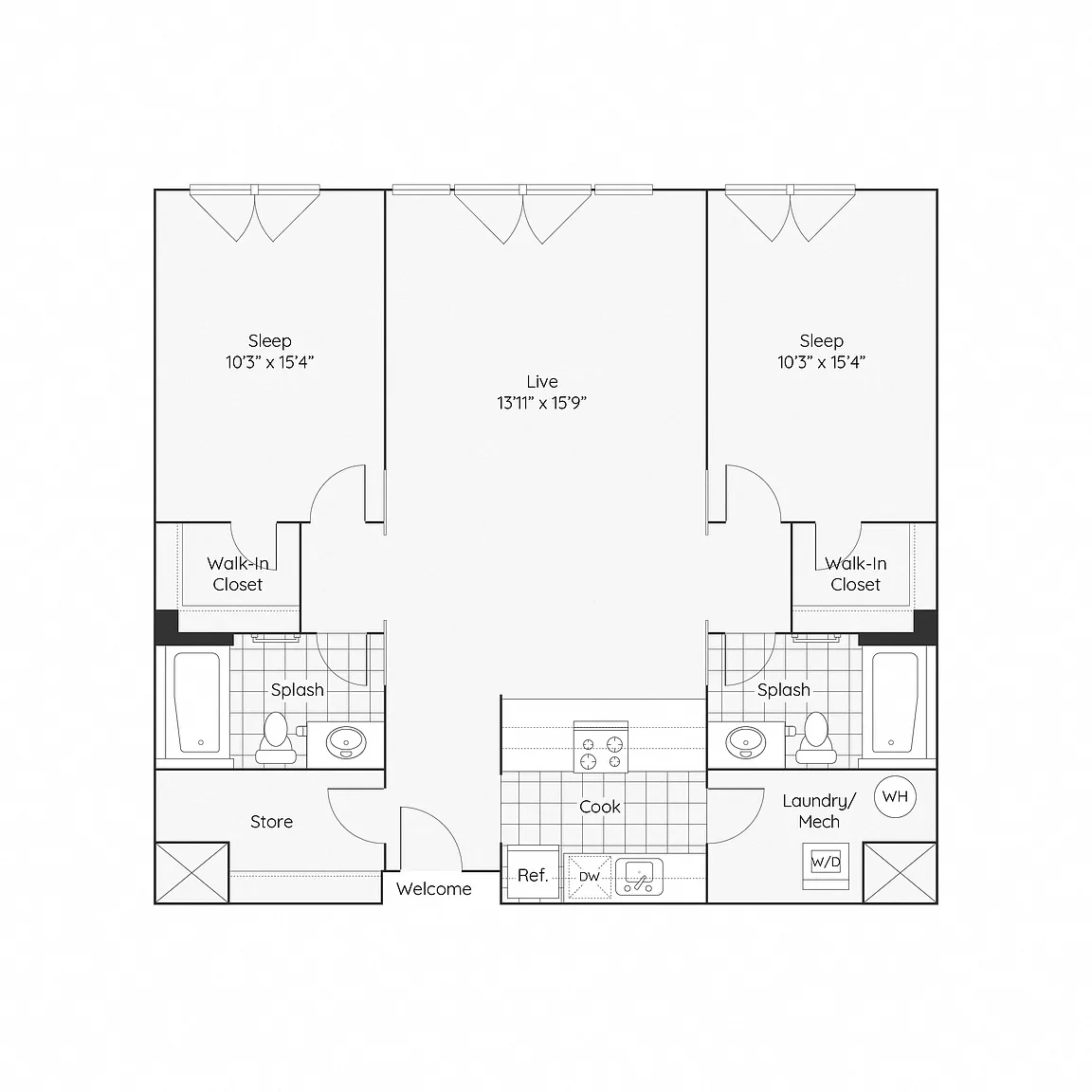 The Flats at Southside Works – Floor plan