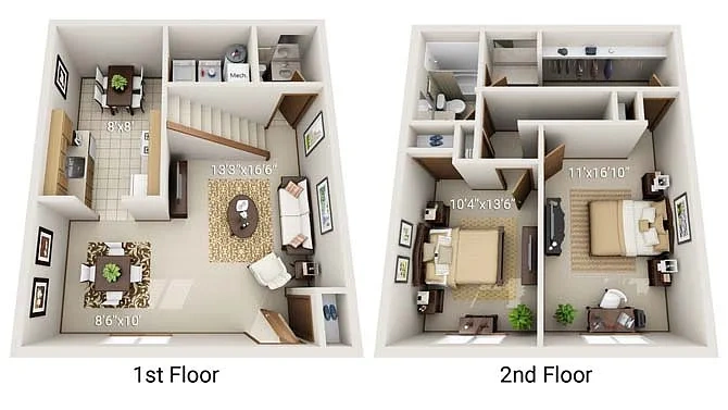 Big Creek Apartments – BD1T Townhome