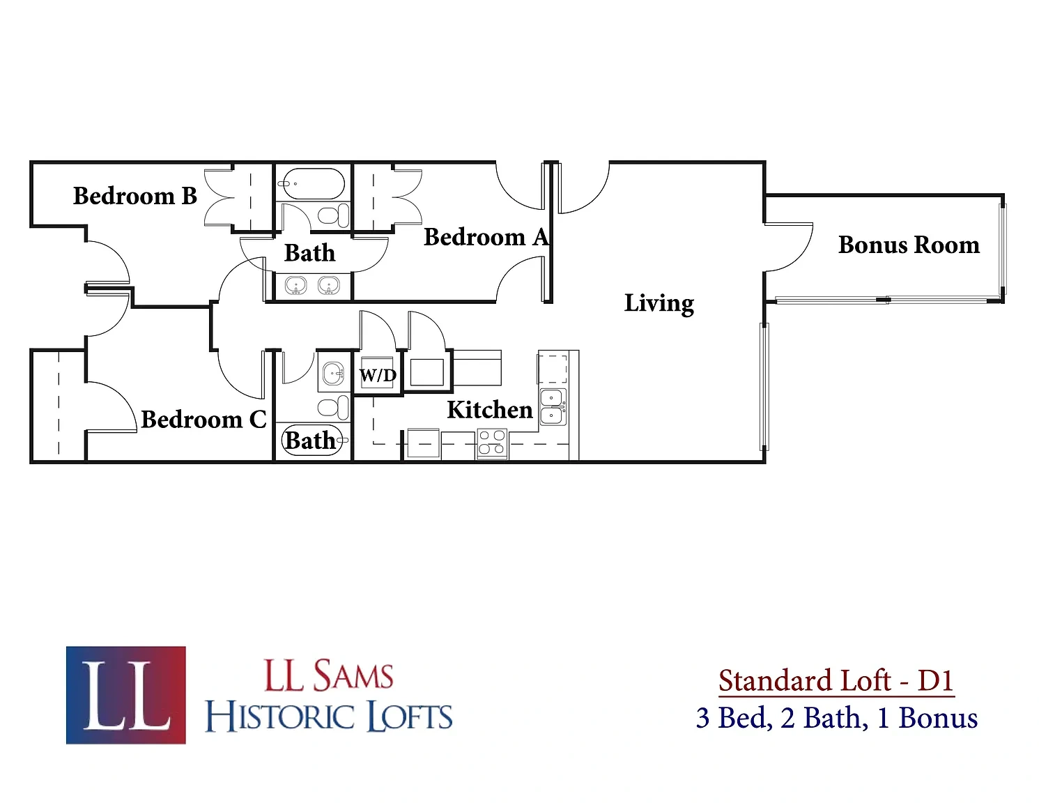 LL Sams Apartments – Floor plan