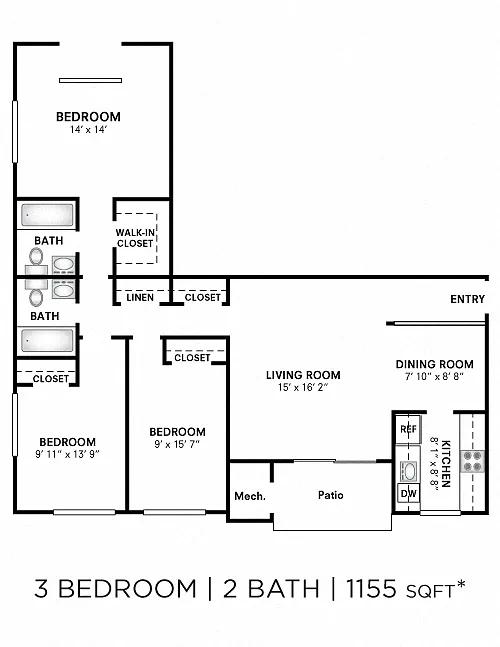 Mount Vernon Square Apartment Homes – Floor plan