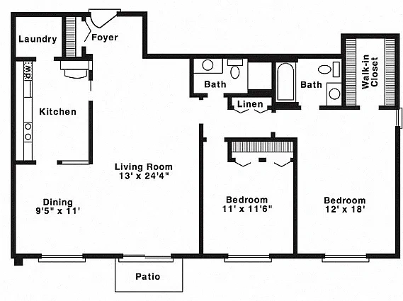 Colony Park Apartments – Floor plan