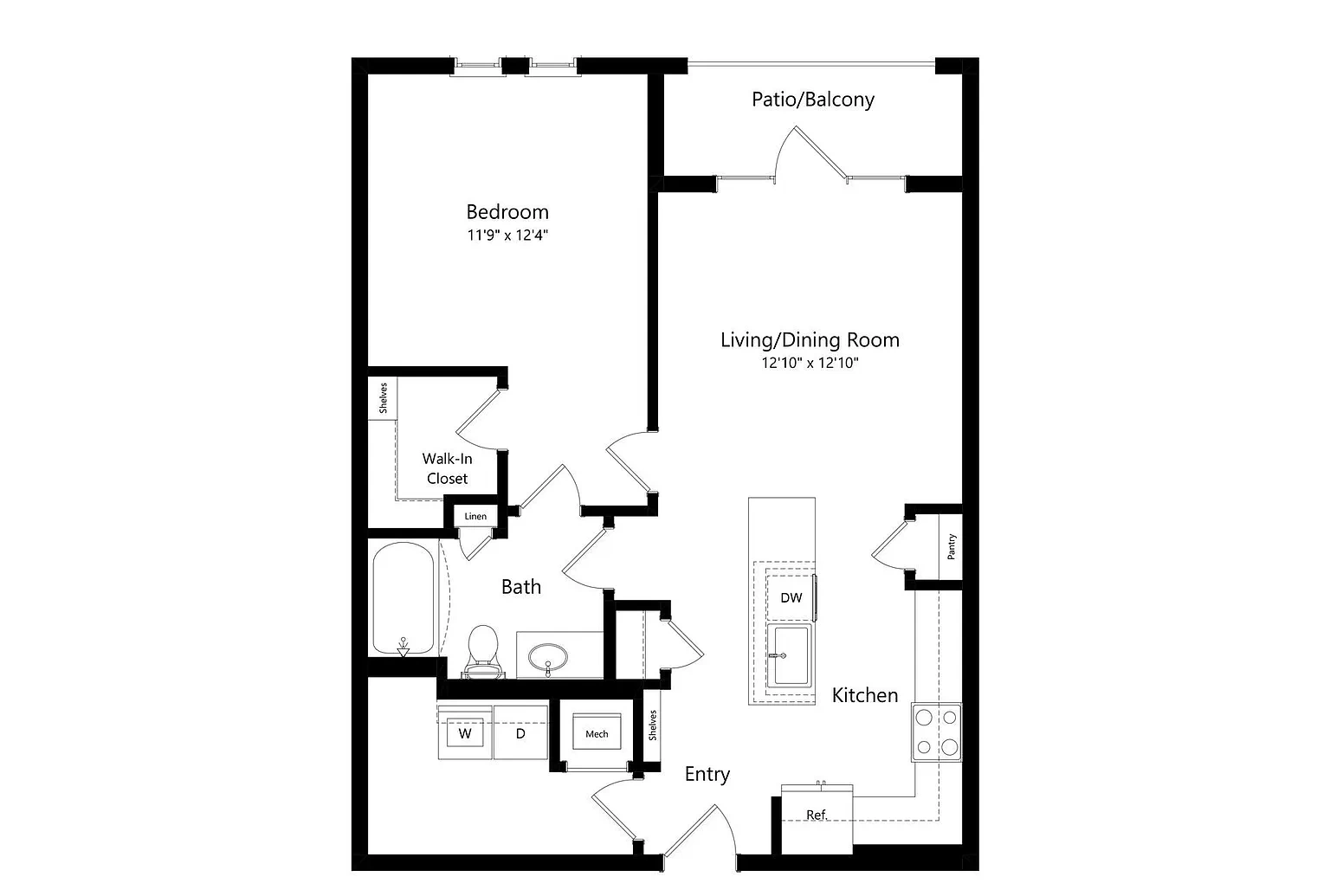 Heron Mill Apartments at Douglasville – Floor plan