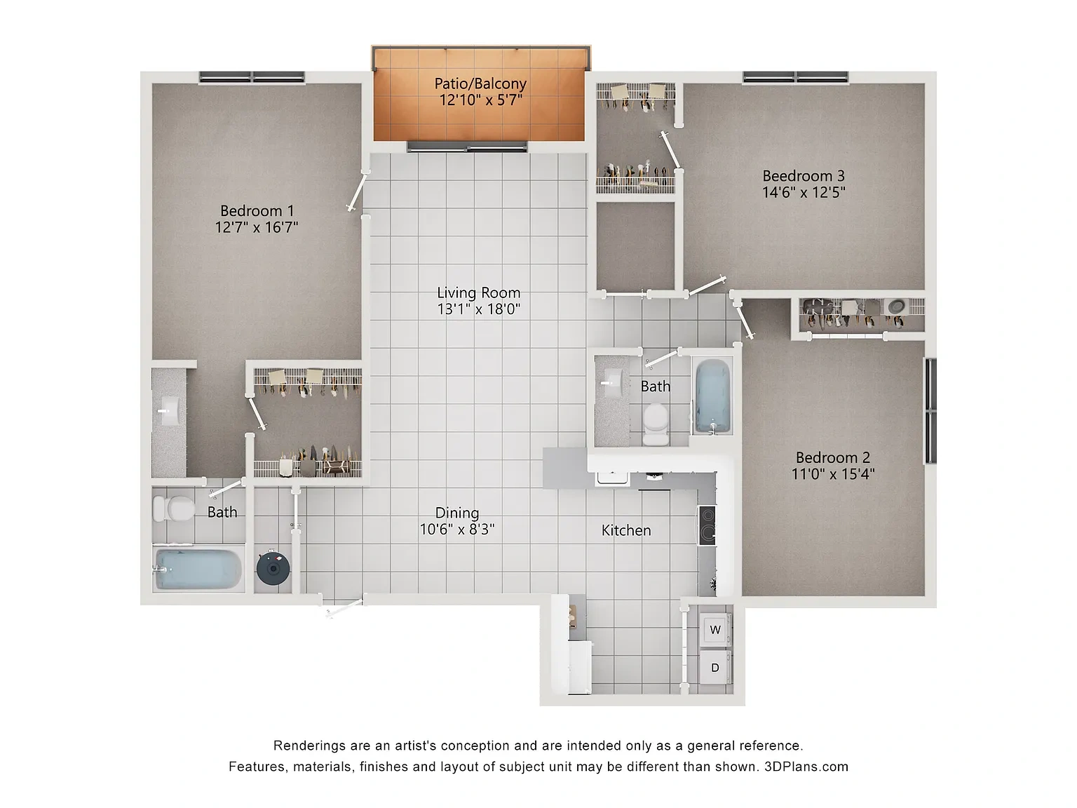 4120 at Palm Beach Gardens Apartments – Floor plan