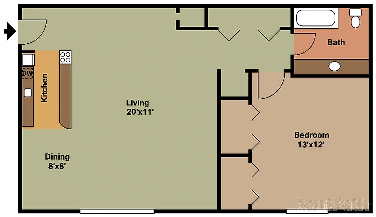 Great Northern Village – 112 - 1 Bdrm, 1 Bath, 2nd Floor