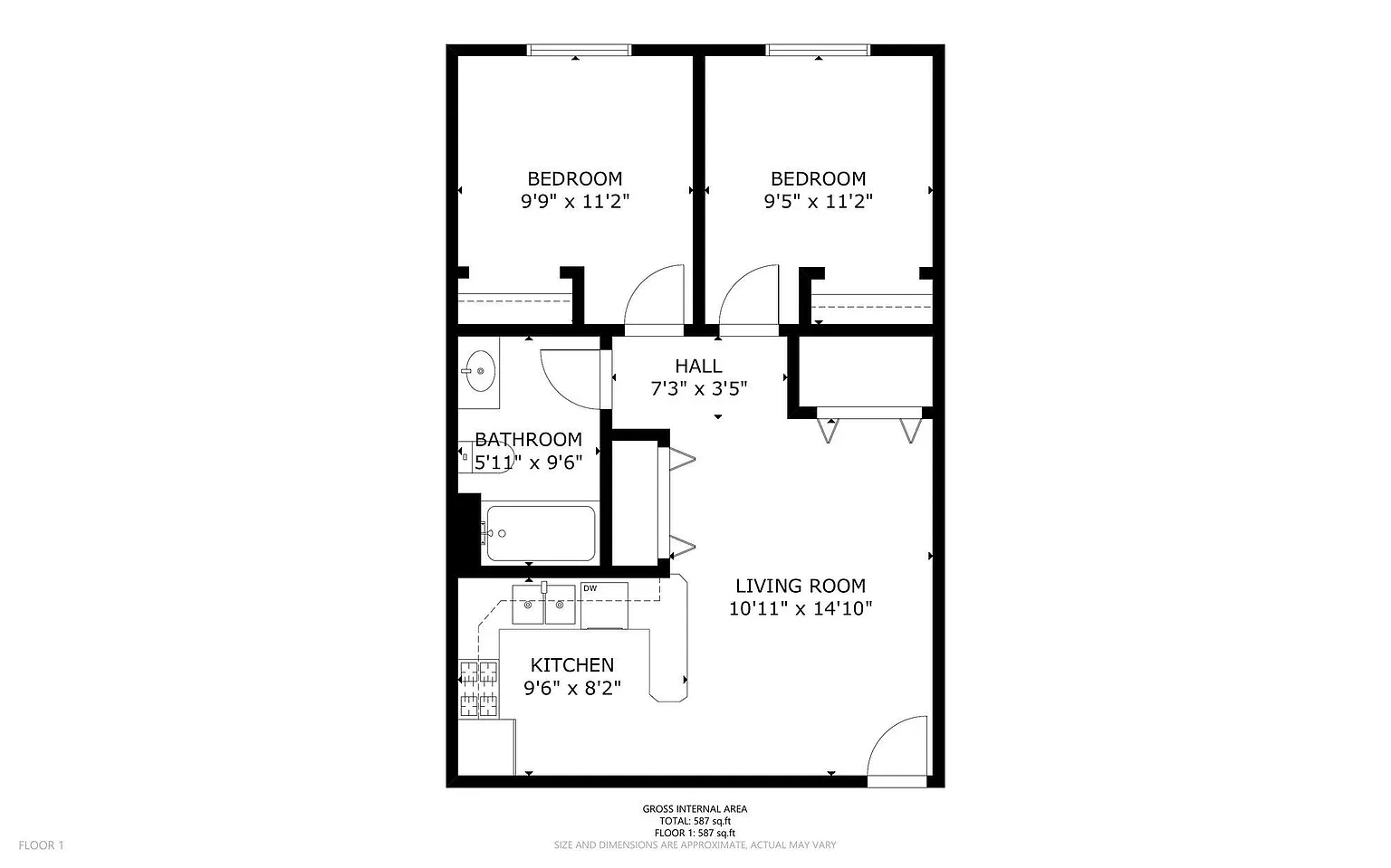 Sumner Point Apartments – 2Bed-1Bath