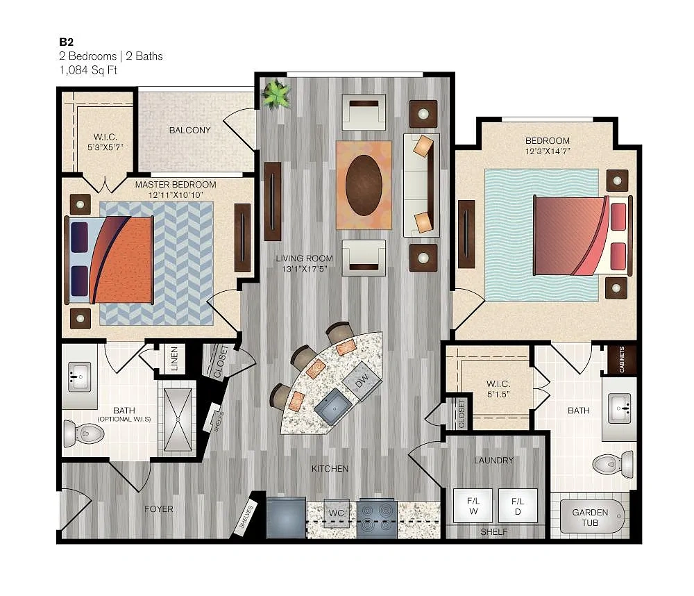 The Vue at Creve Coeur Apartments – Floor plan
