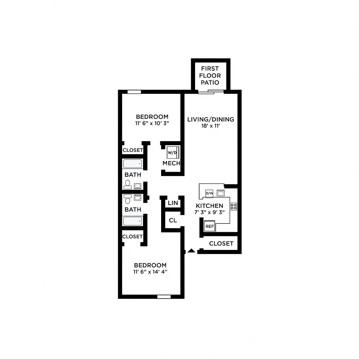 St. Marys Landing Apartments and Townhomes – Floor plan