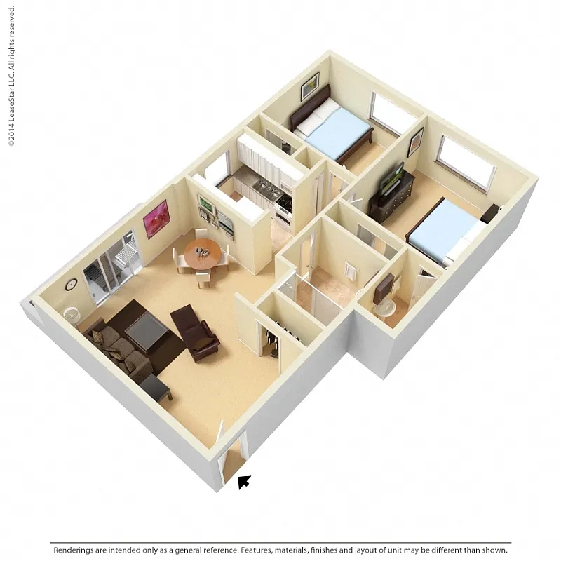 Trinity Towers – 2 Bed 1.5 Bath