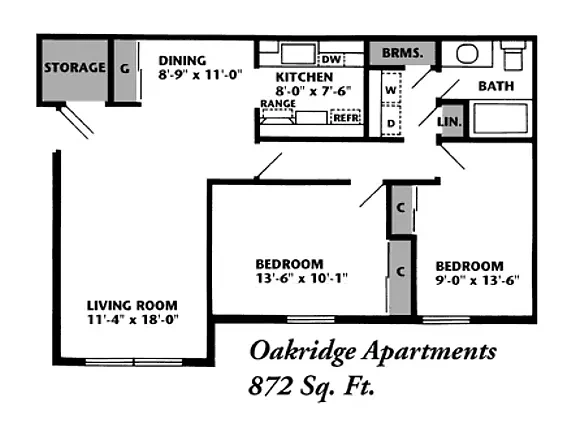 Oakridge Apartments – Two Bed