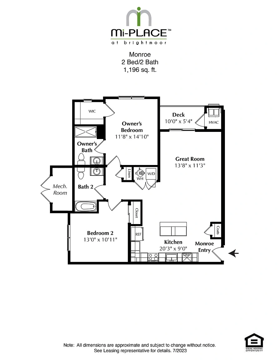 MI PLACE AT BRIGHTMOOR – Floor plan