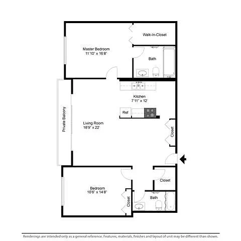 Willoughby Hills Towers – 2 Bed 2 Bath Flat Deluxe