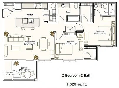 Rock Creek Ridge Apartments – Floor plan