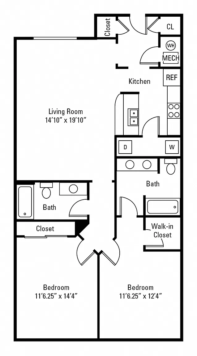 Christopher Wren Apartments and Townhomes – Floor plan