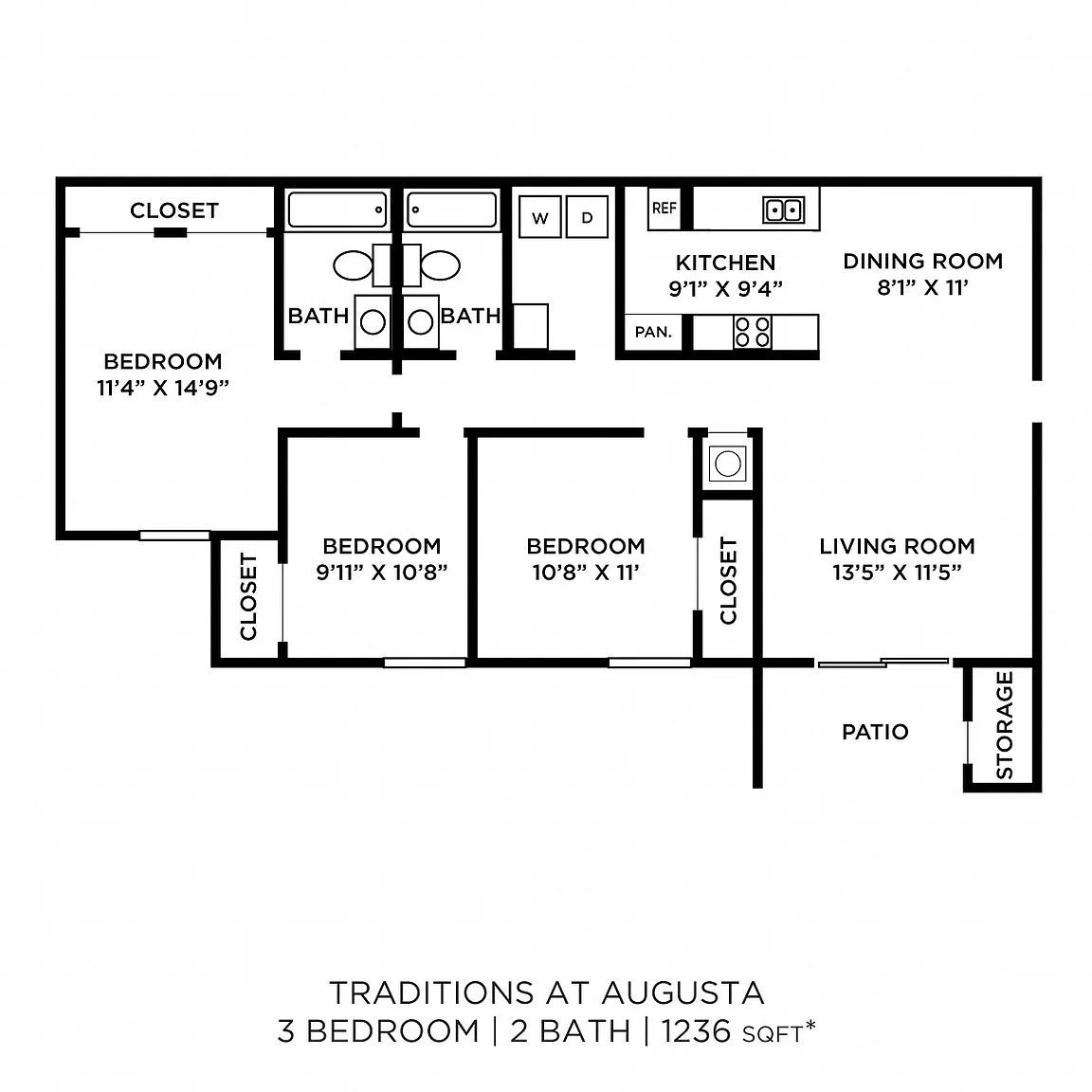 Traditions at Augusta Apartment Homes – Floor plan